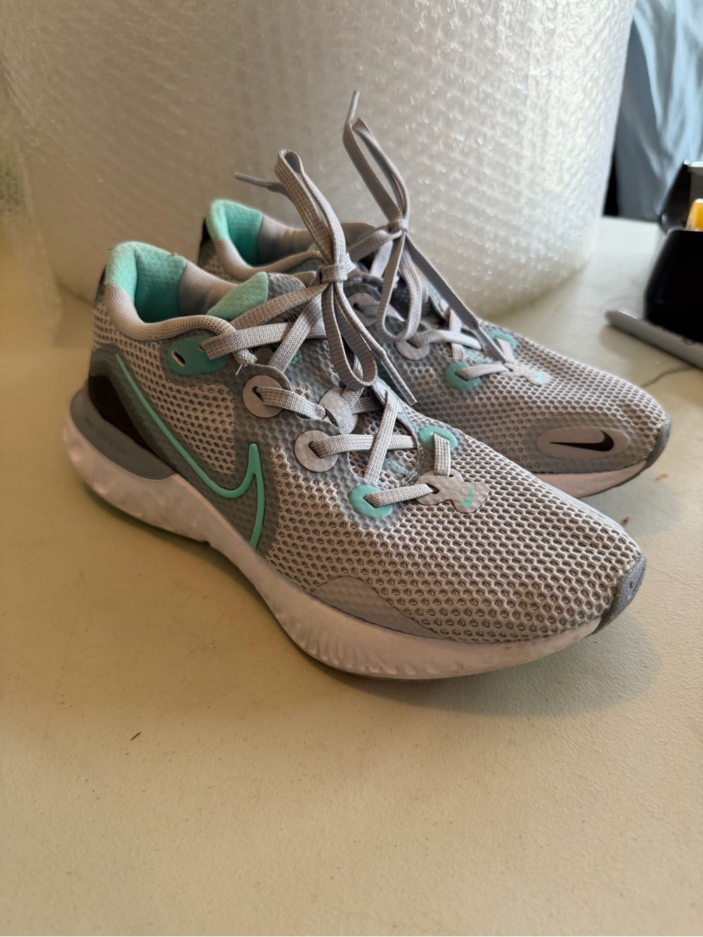 Nike Women’s size 11 Gray Sneakers with Mint Accent